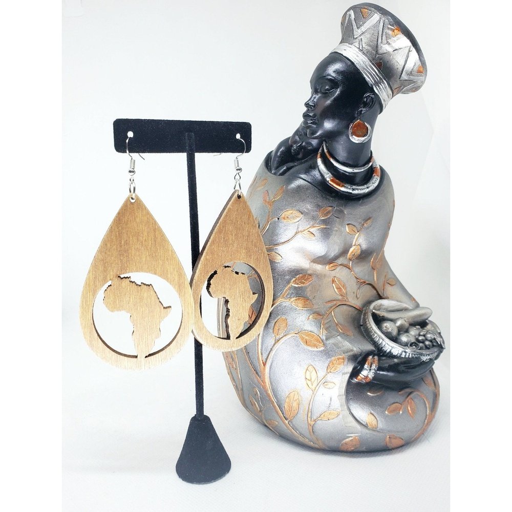 Africa Drop (Light Brown) Earrings