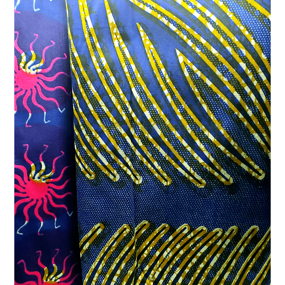 Kamili Blue and Pink Fabric
