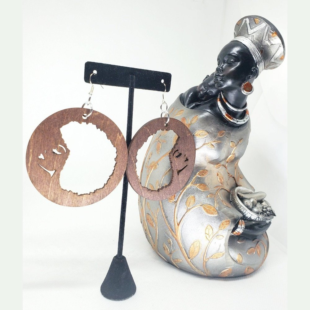 Afro Silhouette  Earrings