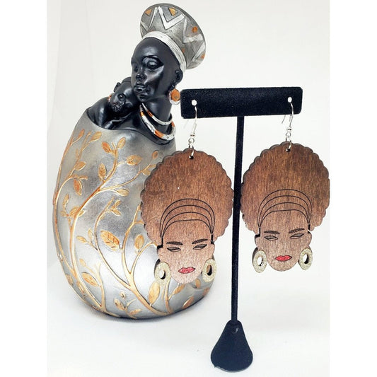Ashanti Afro Puff Earrings