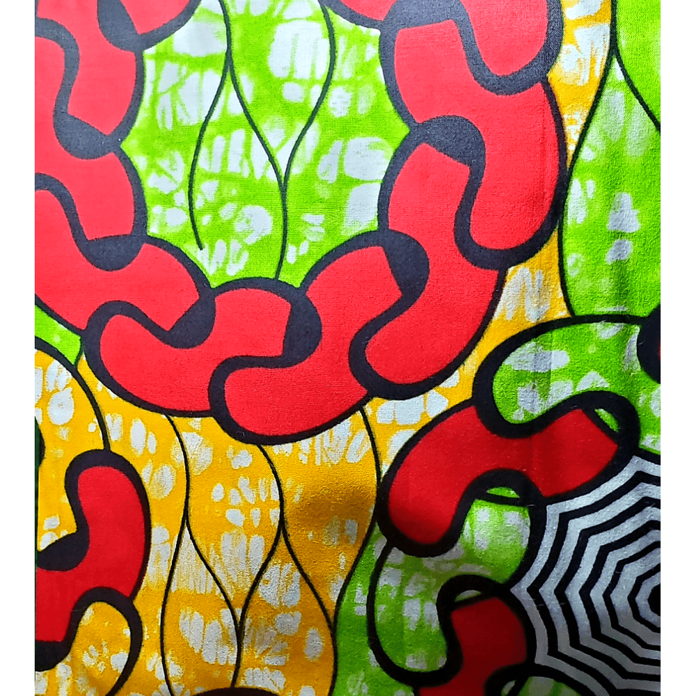 Safari Red Green Yellow Fabric